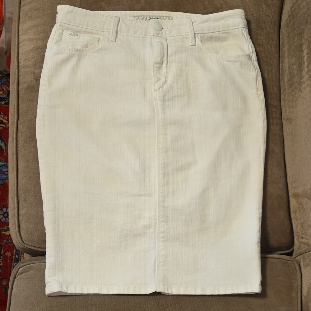 JOE'S JEANS White Pencil Skirt Cotton Blend Size S